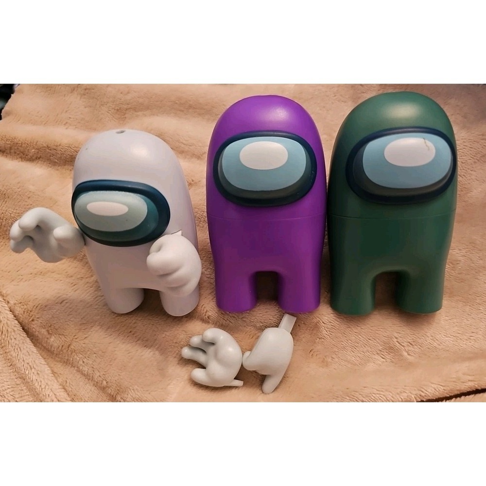 Among Us Crewmate Buildable Action Figures Figures Toys Video Game Lot of 3